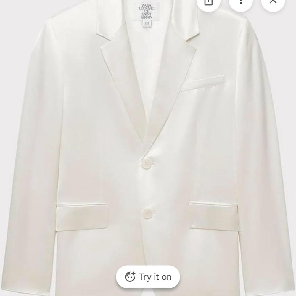 Zara Elegant White Blazer
